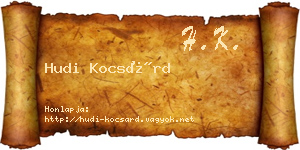 Hudi Kocsárd névjegykártya